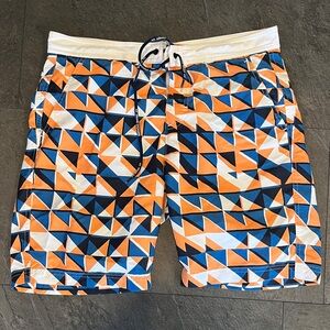 Geometric Patterned Swim Shorts